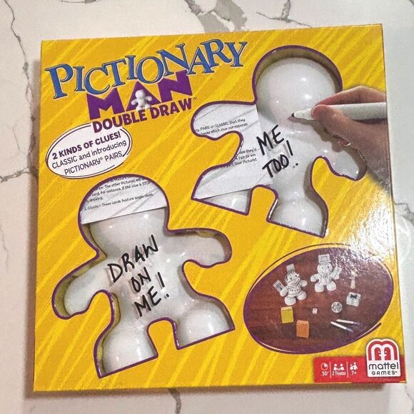 Mattel | Pictionary Man Double Draw Age 7+ Pictionary Pairs - Picture 1 of 11